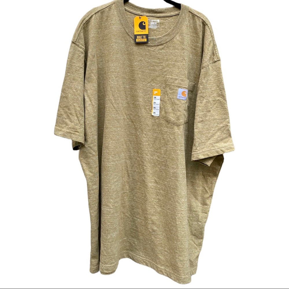 Carhartt Mens Loose Fit Heavyweight Short Sleeve Pocket T-Shirt Size 2XL